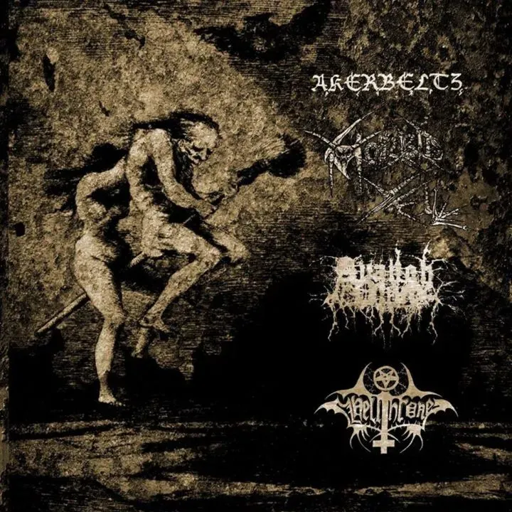 Cover Akerbeltz / Avangh Dhür / Morbid Yell / Hellthrone