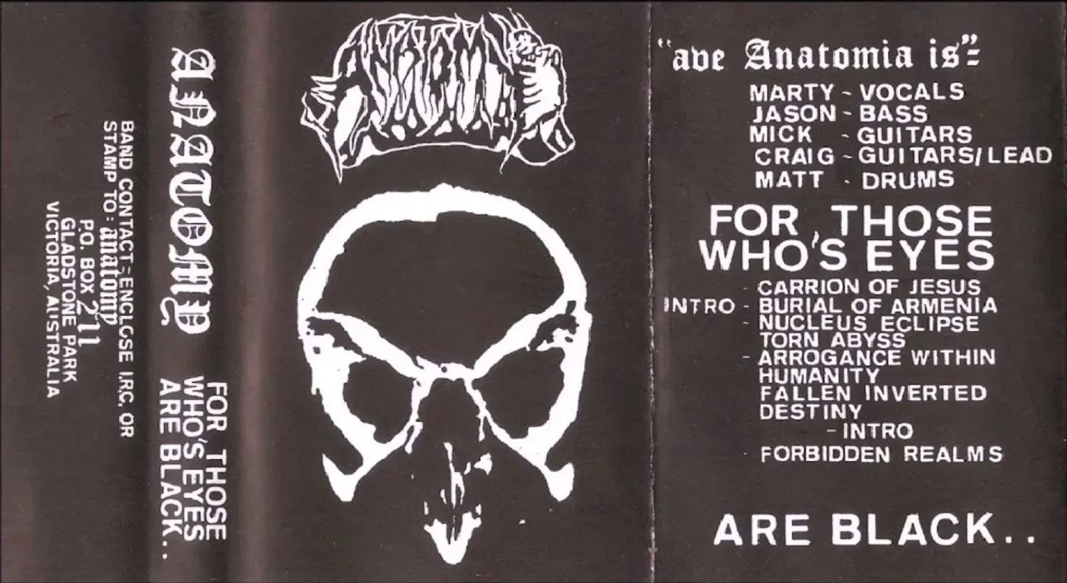 Cover For Those Whose Eyes Are Black
